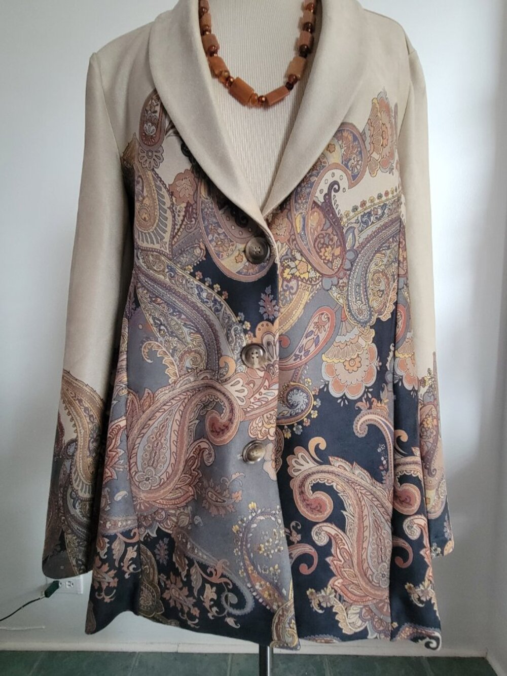 GRAVER by Susan Graver – Paisley Print Shawl-Collar Jacket | Women’s Medium - Picture 13 of 16